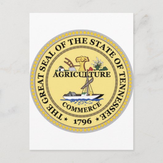 Tennessee-Staats-Siegel Postkarte (Vorderseite)