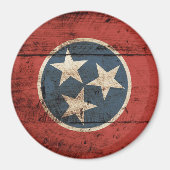 Tennessee Staatsflagge auf Altholzkörner Magnet (Vorne)