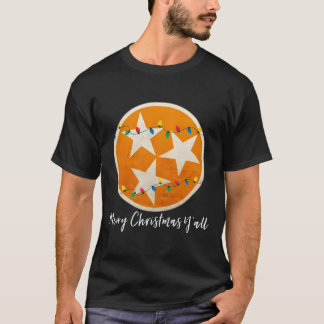 Tennessee Staatsflagge Frohe Weihnachten Yall Nied T-Shirt