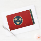 Tennessee-Staatsflagge VINTAG Rechteckiger Aufkleber (Umschlag)