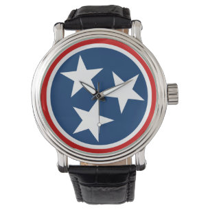 Tennessee State Flag Blaue weiße Stars Armbanduhr