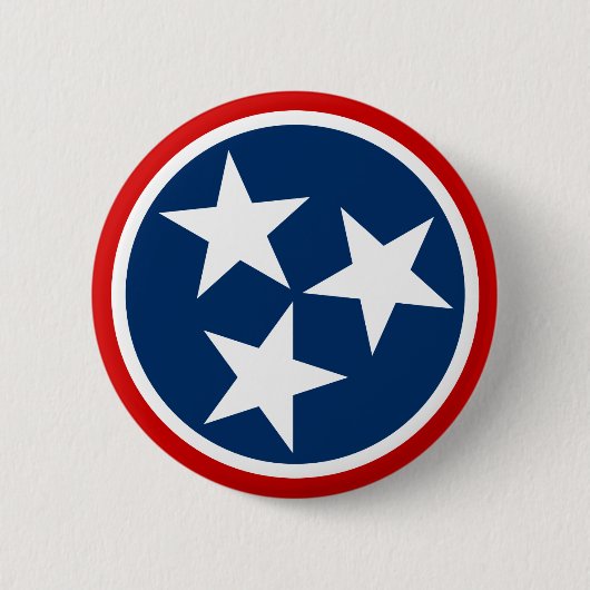 Tennessee State Flag Blaue weiße Stars Button (Vorderseite)
