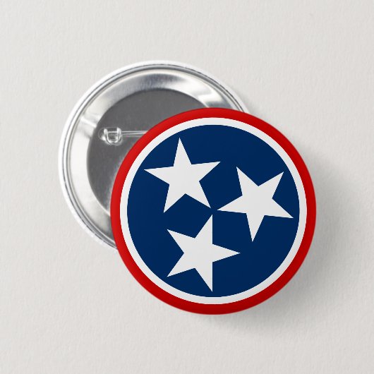 Tennessee State Flag Blaue weiße Stars Button (Vorne & Hinten)