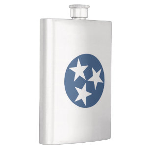 Tennessee State Flag Blaue weiße Stars Flachmann