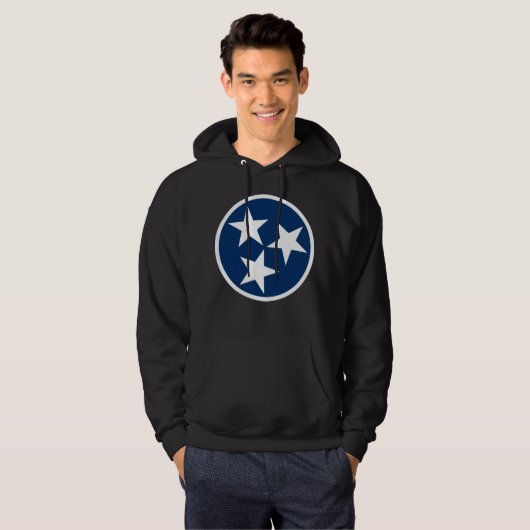 Tennessee State Flag Blaue weiße Stars Hoodie (Vorne ganz)