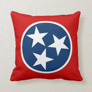 Tennessee State Flag Blaue weiße Stars Kissen