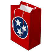 Tennessee State Flag Blaue weiße Stars Mittlere Geschenktüte (Vorderseite Schrägansicht)