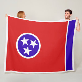 Tennessee State Flag Print Patriota Fleecedecke