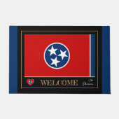 Tennessee & Tennessee Flag Hausmat/sports USA Fußmatte (Vorderseite)