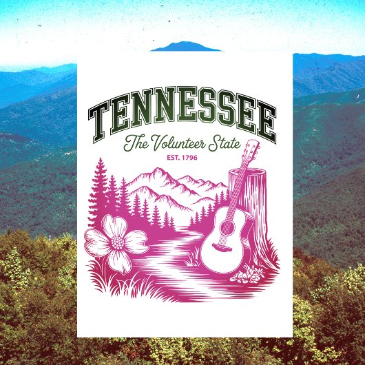 Tennessee The Volunteer State Travel Souvenir Postkarte
