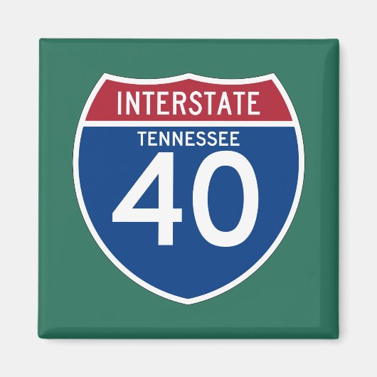 Tennessee TN I-40 Interstate Highway Shield - Magnet (Vorne)