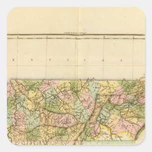 Tennessee US Quadratischer Aufkleber