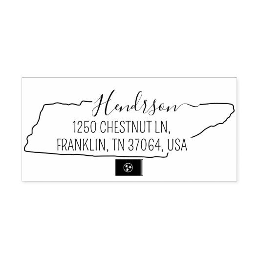 Tennessee USA Rücksendeadresse Custom Permastempel (Design)