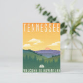 Tennessee Usa Vintage Bergsee-Zauber Postkarte (Stehend Vorderseite)