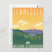 Tennessee Usa Vintage Bergsee-Zauber Postkarte (Vorne/Hinten)