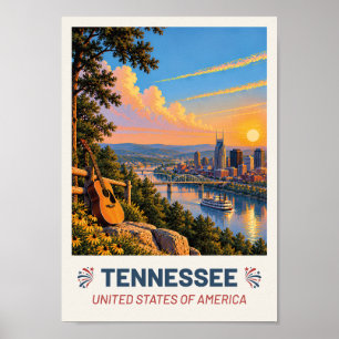 Tennessee USA – Vintage Reiseplakat Poster