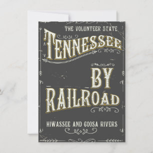 Tennessee USA Vintages Bahnposter Einladung