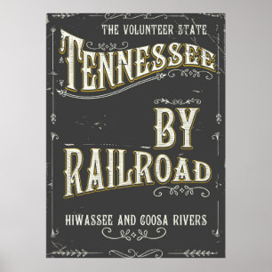 Tennessee USA Vintages Bahnposter Poster