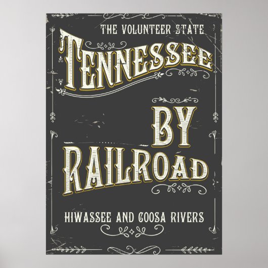 Tennessee USA Vintages Bahnposter Poster (Vorne)
