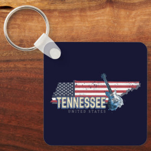 Tennessee Vereinigte Staaten Retro-Staat Vintage U Schlüsselanhänger
