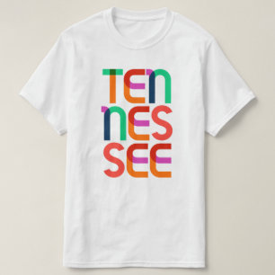 Tennessee Vintag Retro Farbiger 80er Pop T-Shirt