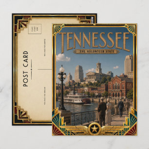 Tennessee Vintage Art Deco Golden Age Postkarte