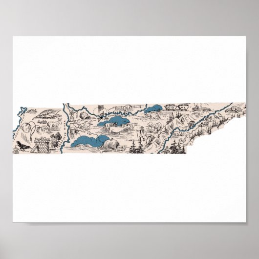 Tennessee Vintage Bildkarte Poster (Vorne)