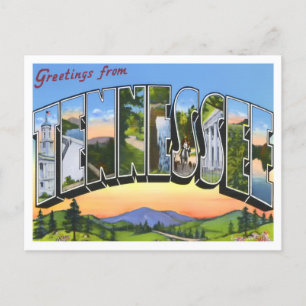 Tennessee Vintage Große Buchstaben Postkarte