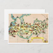 Tennessee Vintage Karte (Vorne/Hinten)