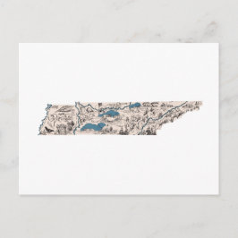 Tennessee Vintage Karte Staat Diagramm
