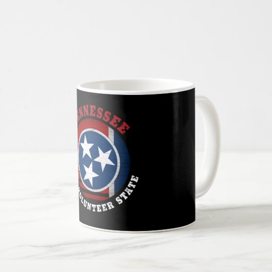 TENNESSEE VOLUNTEER STAAT FLAG KAFFEETASSE (VorderseiteRechts)
