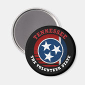 TENNESSEE VOLUNTEER STAAT FLAG MAGNET (Vorderseite/Rückseite)