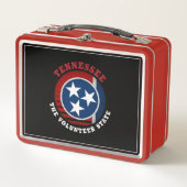 TENNESSEE VOLUNTEER STAAT FLAG METALL BROTDOSE (Vorderseite)