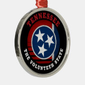 TENNESSEE VOLUNTEER STAAT FLAG ORNAMENT AUS METALL (Rechts)