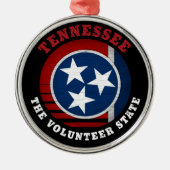 TENNESSEE VOLUNTEER STAAT FLAG ORNAMENT AUS METALL (Vorne)