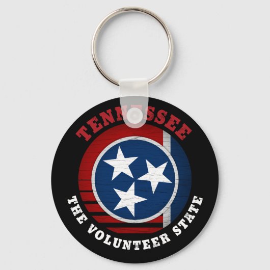TENNESSEE VOLUNTEER STAAT FLAG SCHLÜSSELANHÄNGER (Vorderseite)