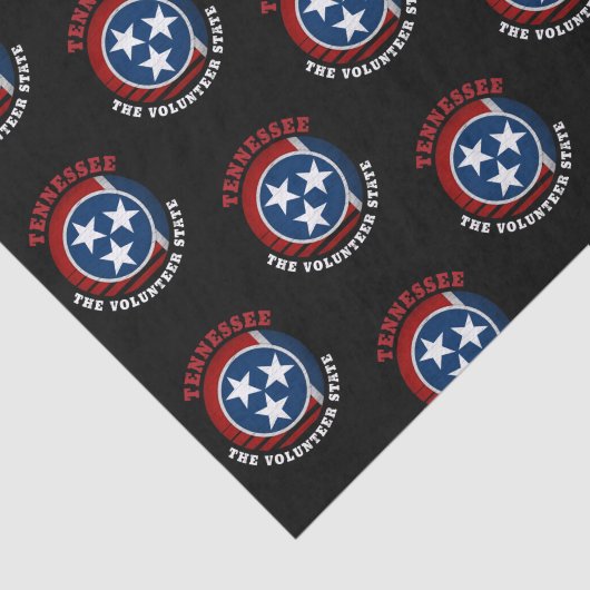 TENNESSEE VOLUNTEER STAAT FLAG SEIDENPAPIER (Ausschnitt)