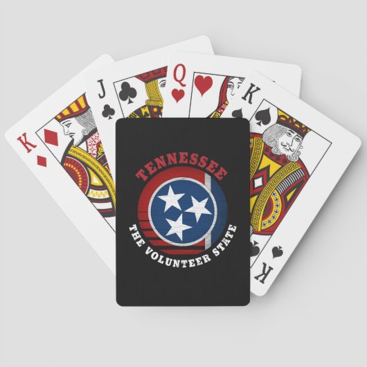 TENNESSEE VOLUNTEER STAAT FLAG SPIELKARTEN (Rückseite)