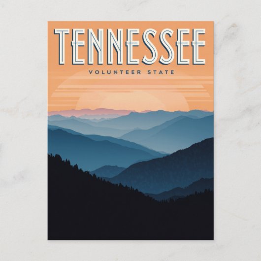 Tennessee Volunteer-Staat Postkarte (Vorderseite)