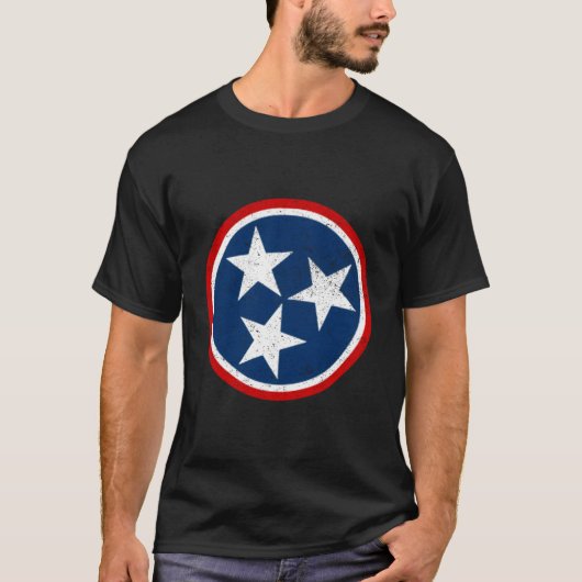 Tennessee Volunteer Staat - Tristar Fla gestört T-Shirt (Vorderseite)