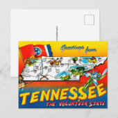 Tennessee Volunteer State Postkarte (Vorne/Hinten)