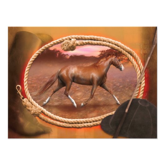 Tennessee Walker Horse "Der Trotter". Fotodruck (Vorne)