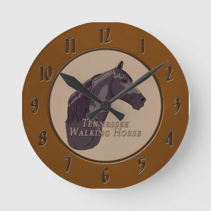 Tennessee Walking Horse Black Runde Wanduhr