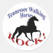 Tennessee Walking Horses Rock! - Gekommenes Pferd Runder Aufkleber (Vorderseite)