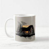 Tennessee Wanderpferd Sonnenuntergang Silhouette M Kaffeetasse (Links)