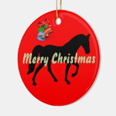 Tennessee Wanderross Silhouette Frohe Weihnachten Keramik Ornament (Links)