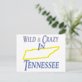 Tennessee - Wild und verrückt Postkarte (Stehend Vorderseite)