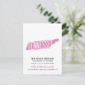 TENNESSEE Wir haben neue Adresse Neue Zuhause vers Postkarte (Stehend Vorderseite)