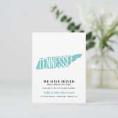 TENNESSEE Wir haben neue Adresse Neue Zuhause vers Postkarte (Stehend Vorderseite)