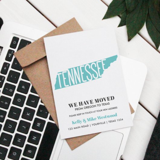 TENNESSEE Wir haben neue Adresse Neue Zuhause vers Postkarte